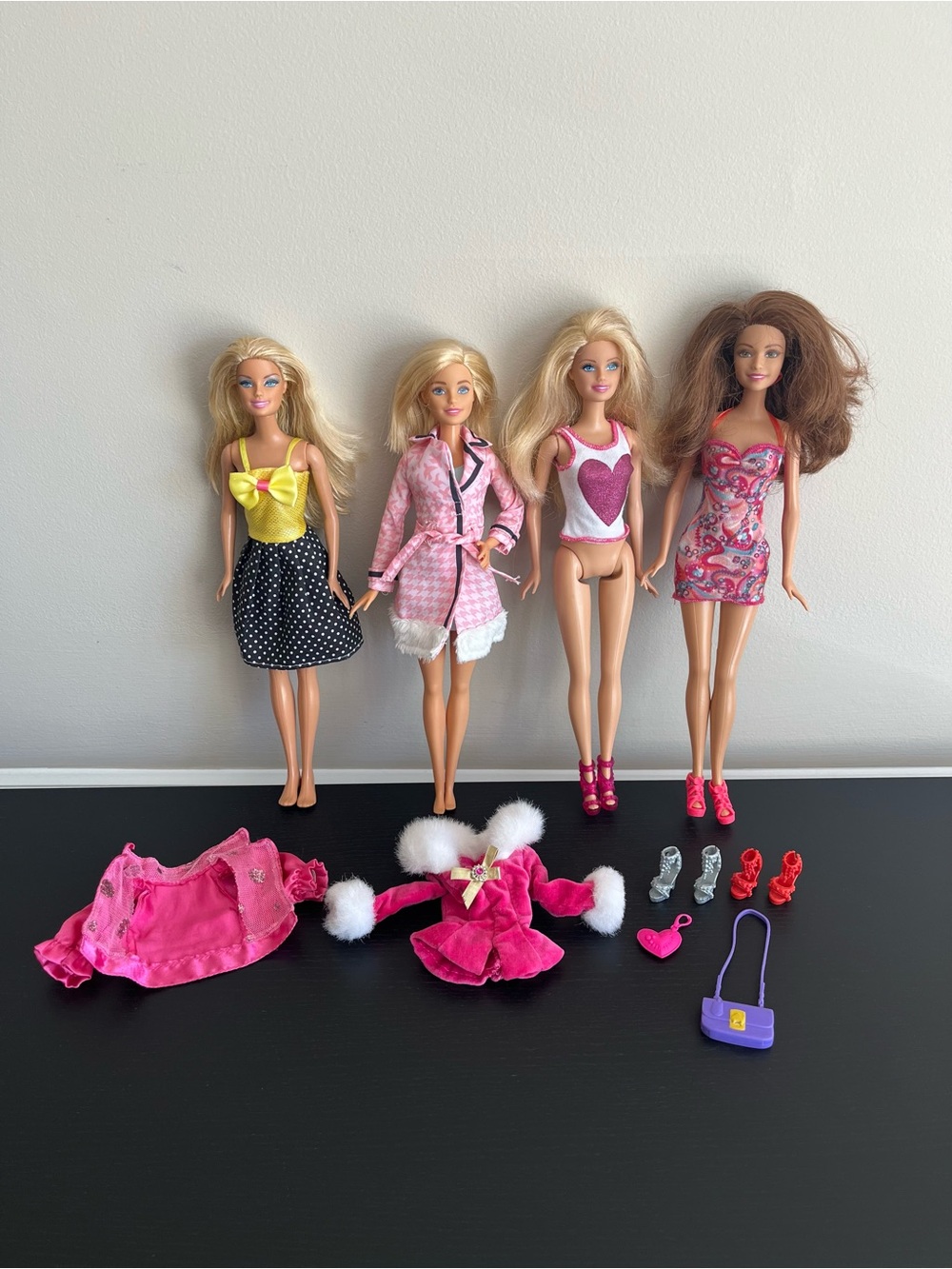 Mattel Barbie Doll Clothes Shoes Purse Lot